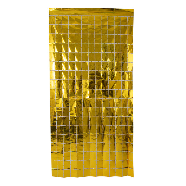 Pkg Gold Foil Fringe Curtain